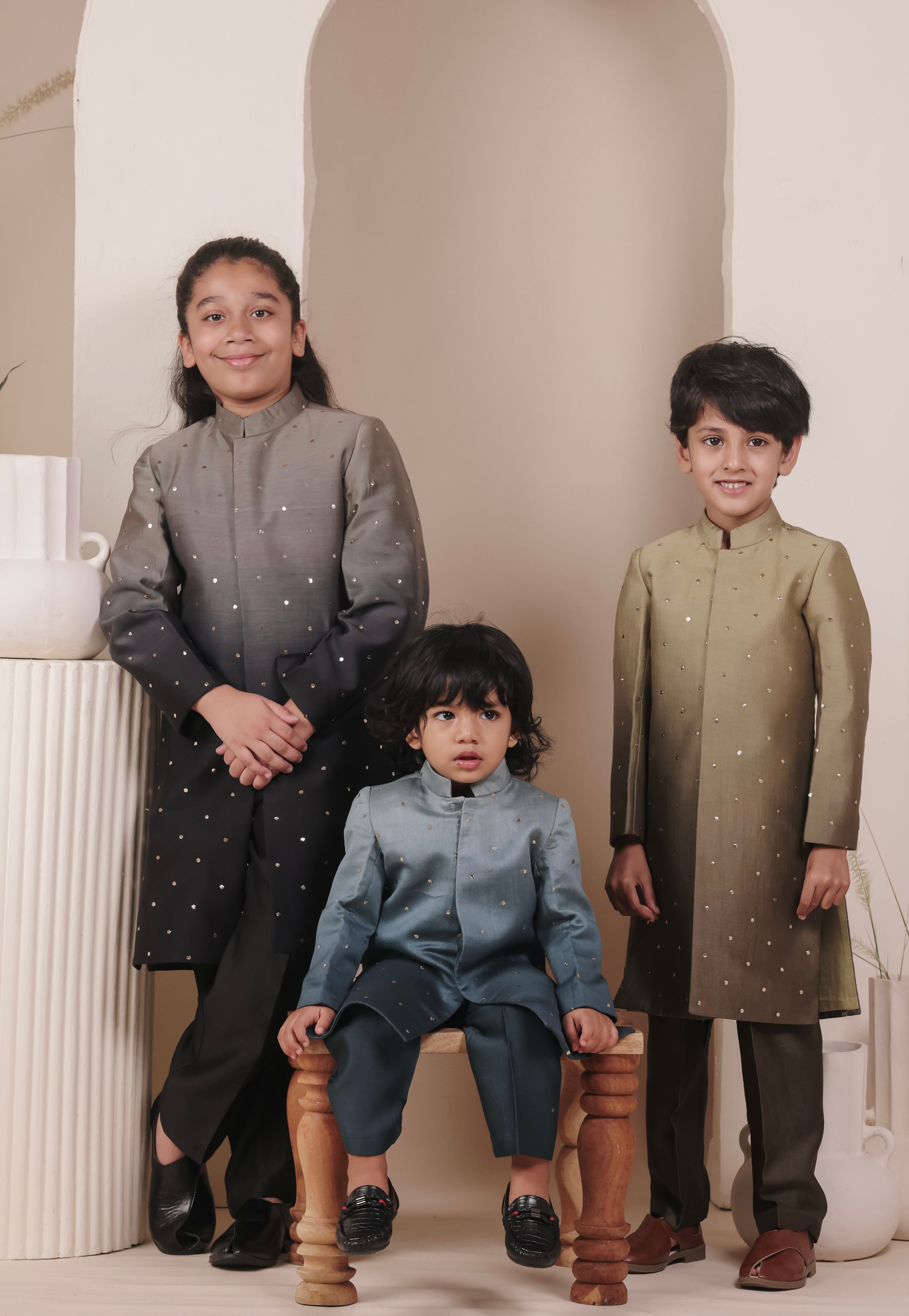 Coal Dust Achkan Set