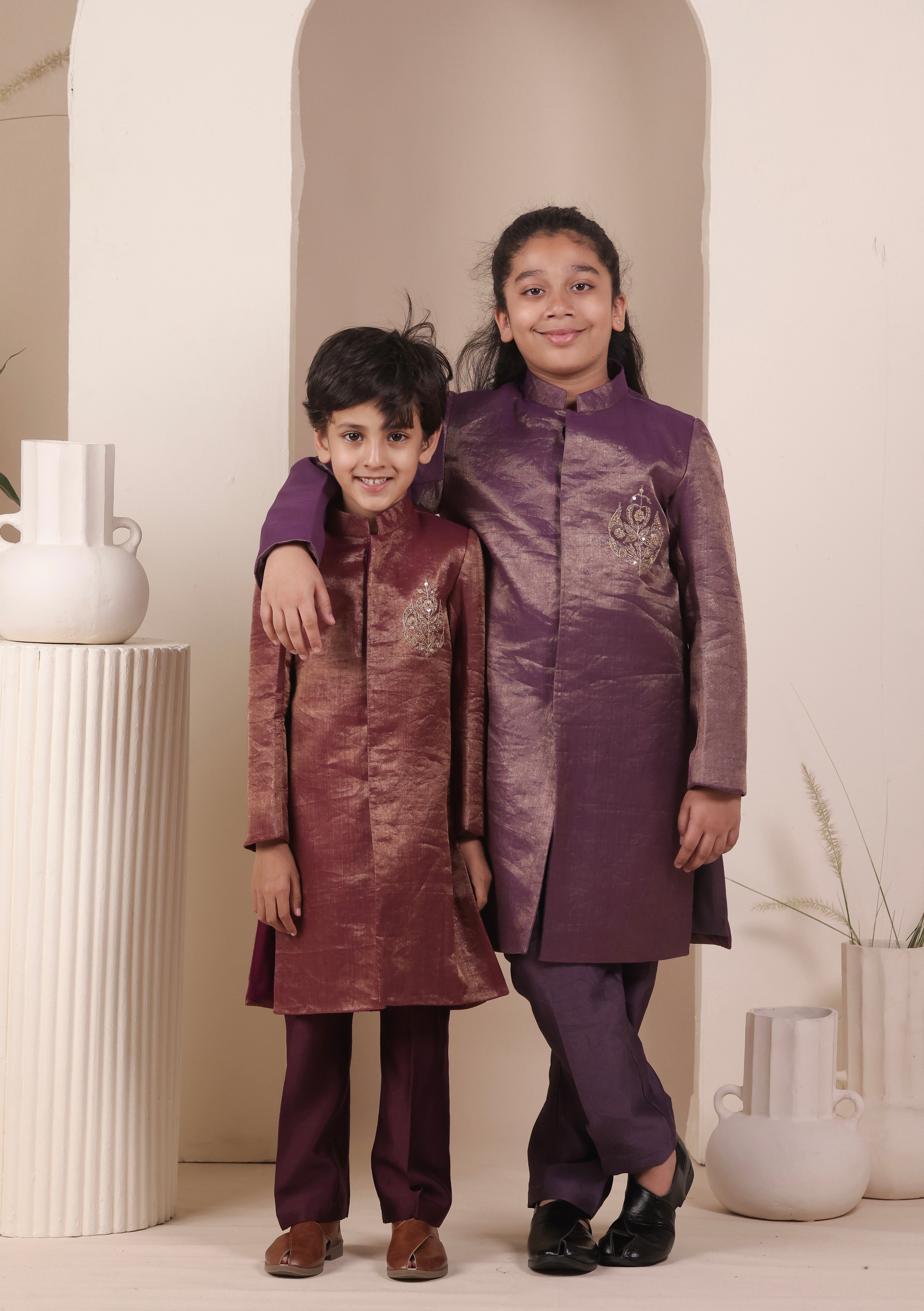 The Baingani Achkan Set