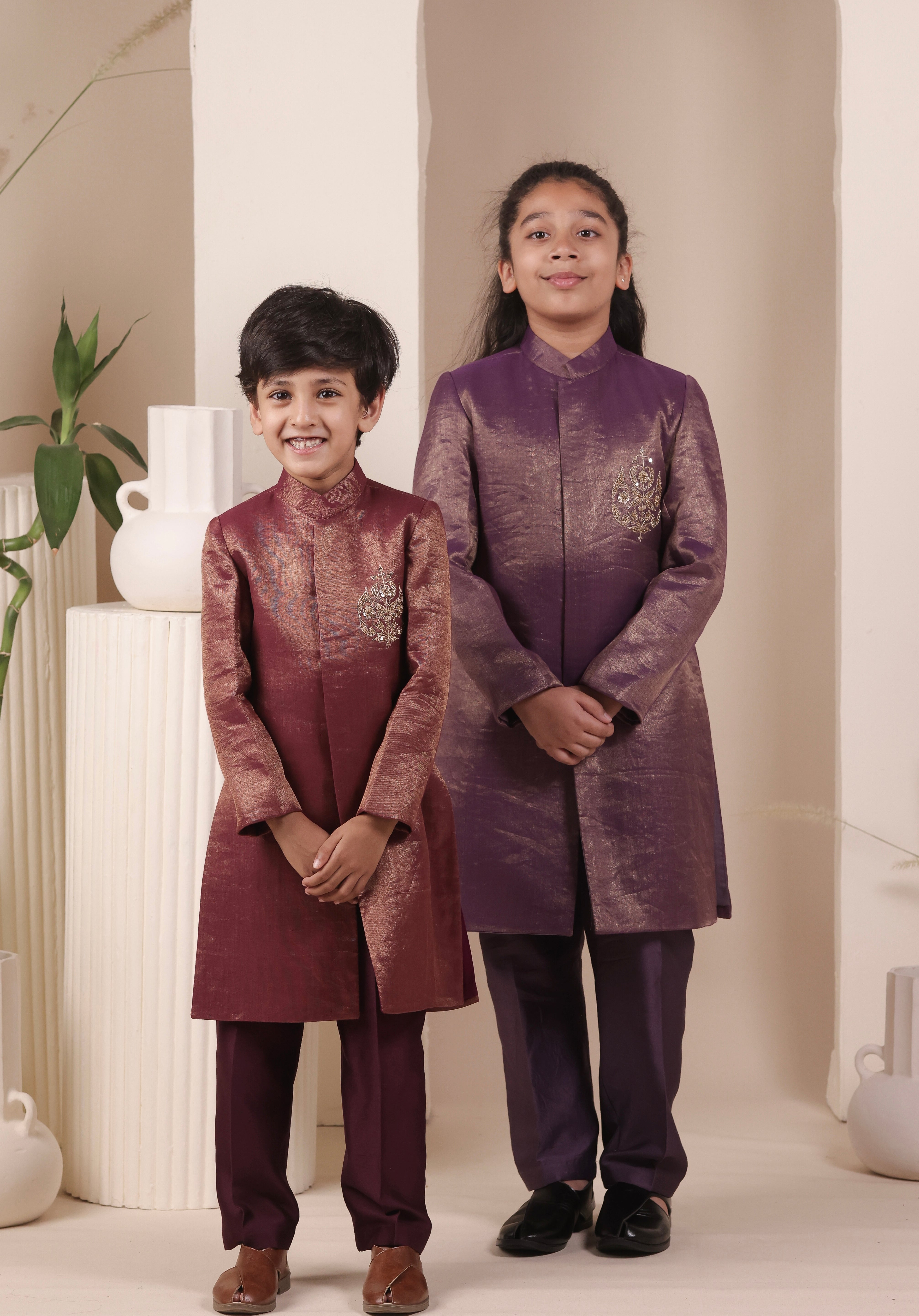The Baingani Achkan Set