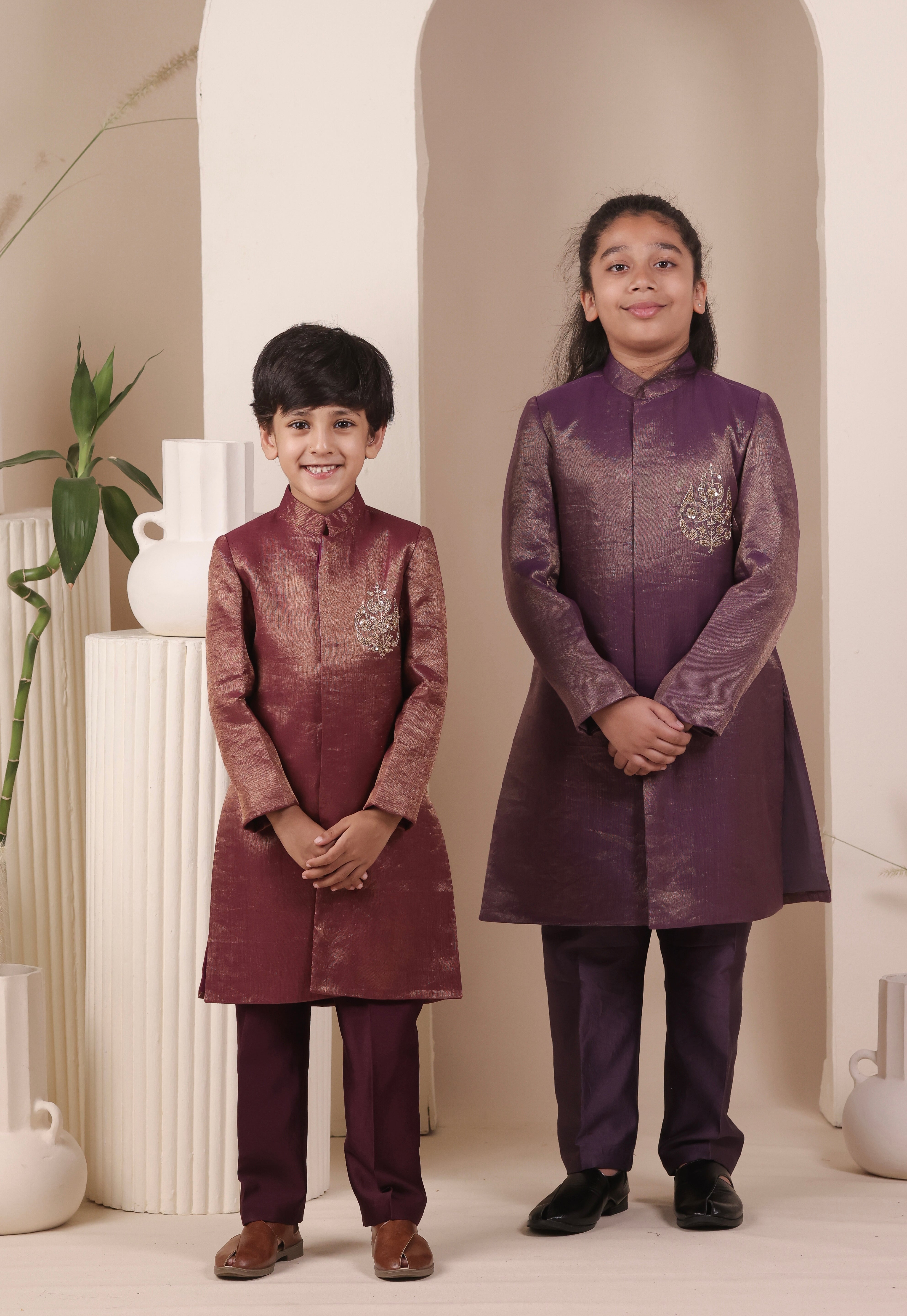 The Baingani Achkan Set