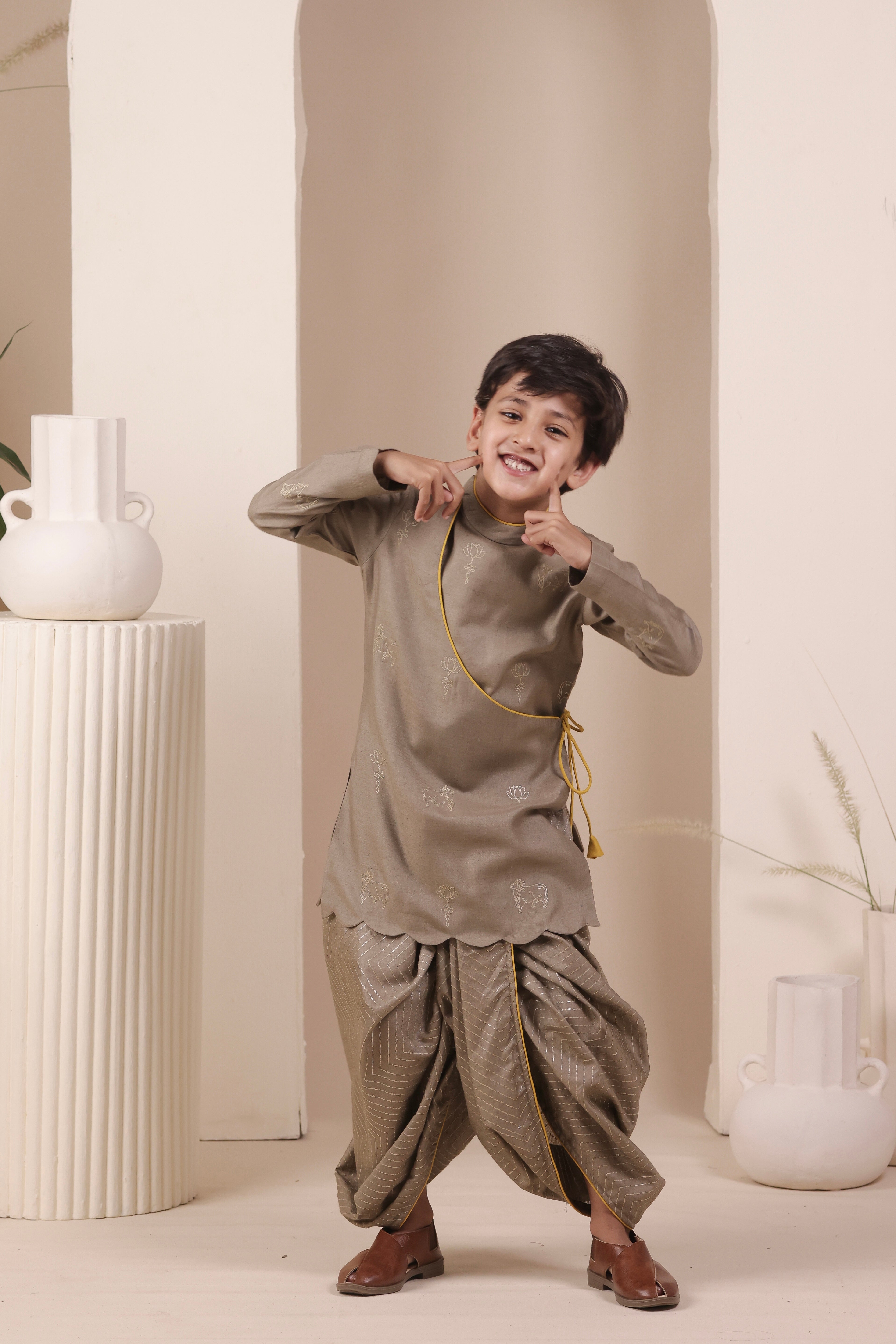 The Grey Angrakha Set