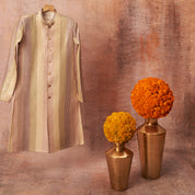 Green Sequins Embroidered Achkan Set