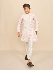 Flamingo Pink Tie And Die Kurta Set