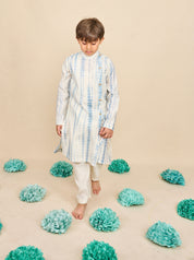 Carolina Blue Tie And Die Kurta Set