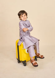 Lilac Angrakha-Achkan Set