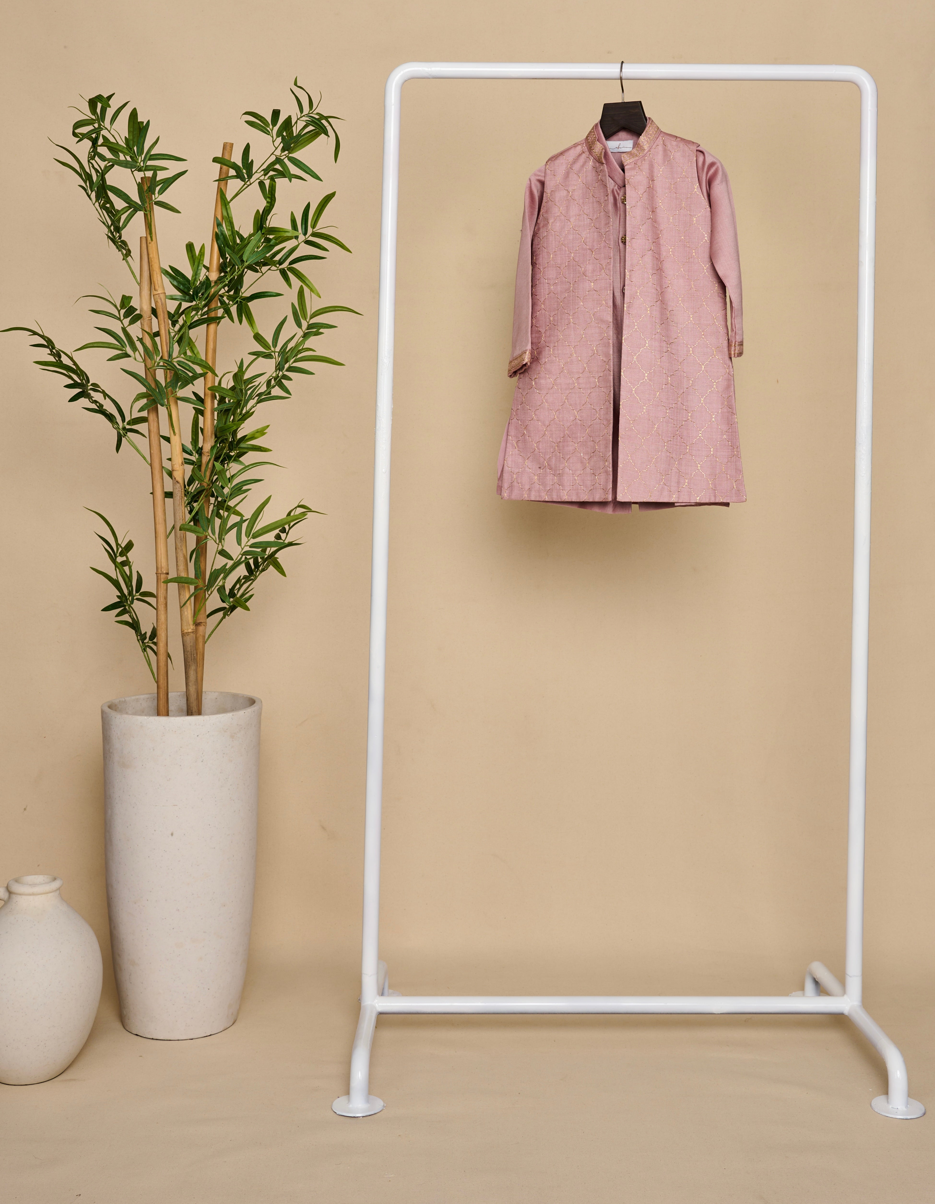 Mauve Tassar Long Jacket Set