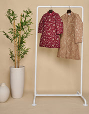 Mahogany Zari Achkan Set