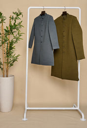 Navy Blue Quilted Achkan Set
