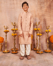 Blush Pink Embroidered Kurta Jacket Set