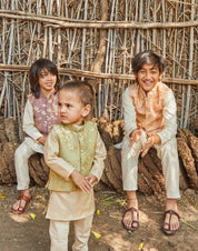 Sage Green Sequins Work Kurta Jacket Set