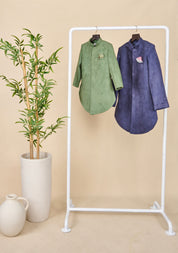 Forest Green Suede Achkan Set