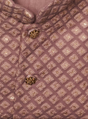 Lavender Lakhnawi Jacket Set
