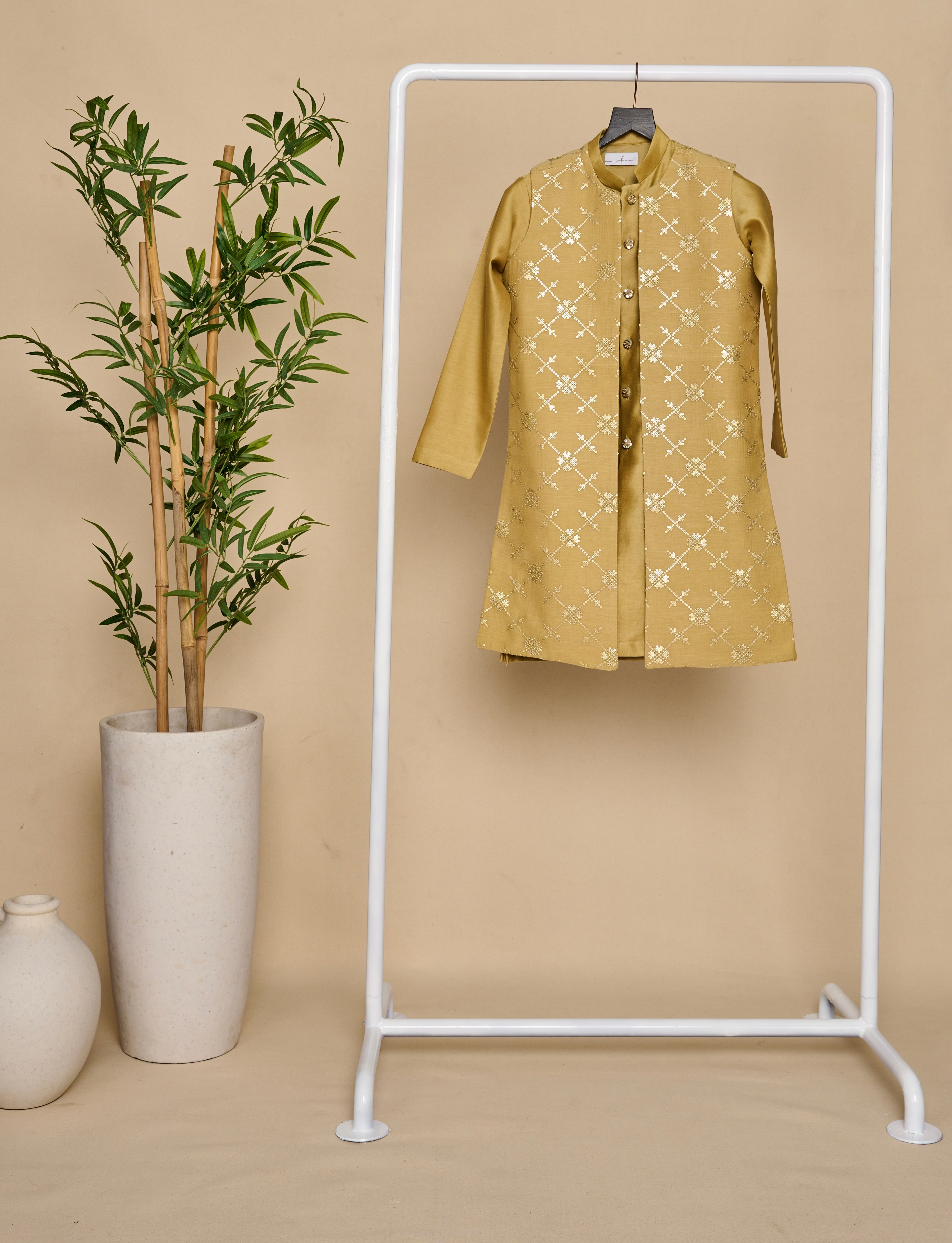 Earth Green Long Jacket Set