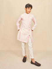 Flamingo Pink Tie And Die Kurta Set