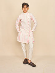 Flamingo Pink Tie And Die Kurta Set