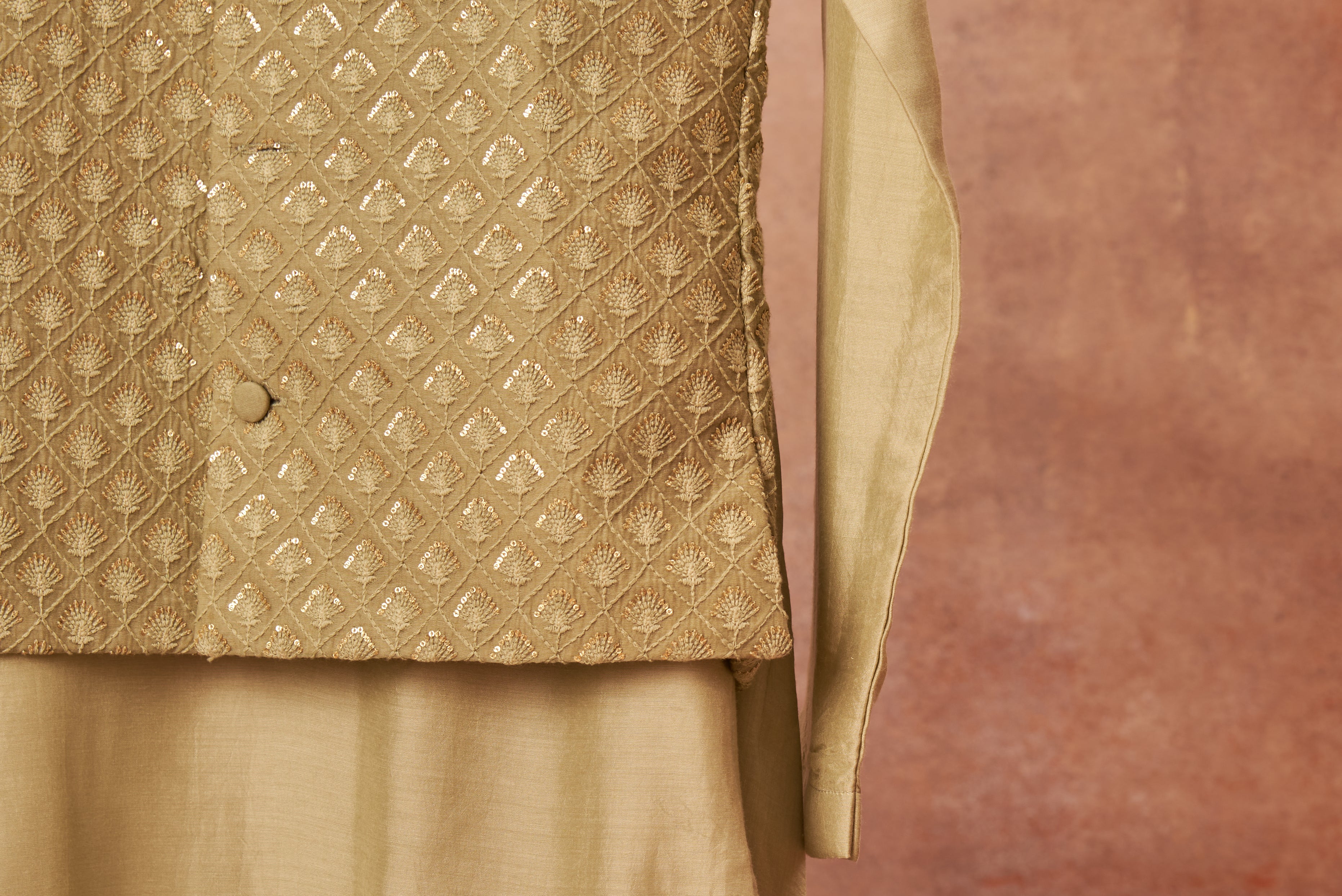 Green Maheshwari Kurta Dhoti Set