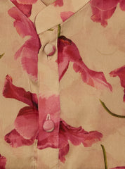 Printed Georgette pink Kurta Set