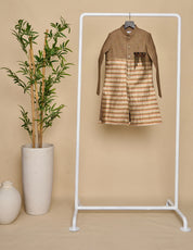 Peanut Brown-Copper Tassar Achkan Set