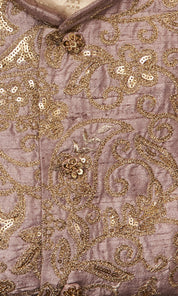 Lavender Raw Silk Kurta Jacket Set