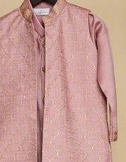 Mauve Tassar Long Jacket Set