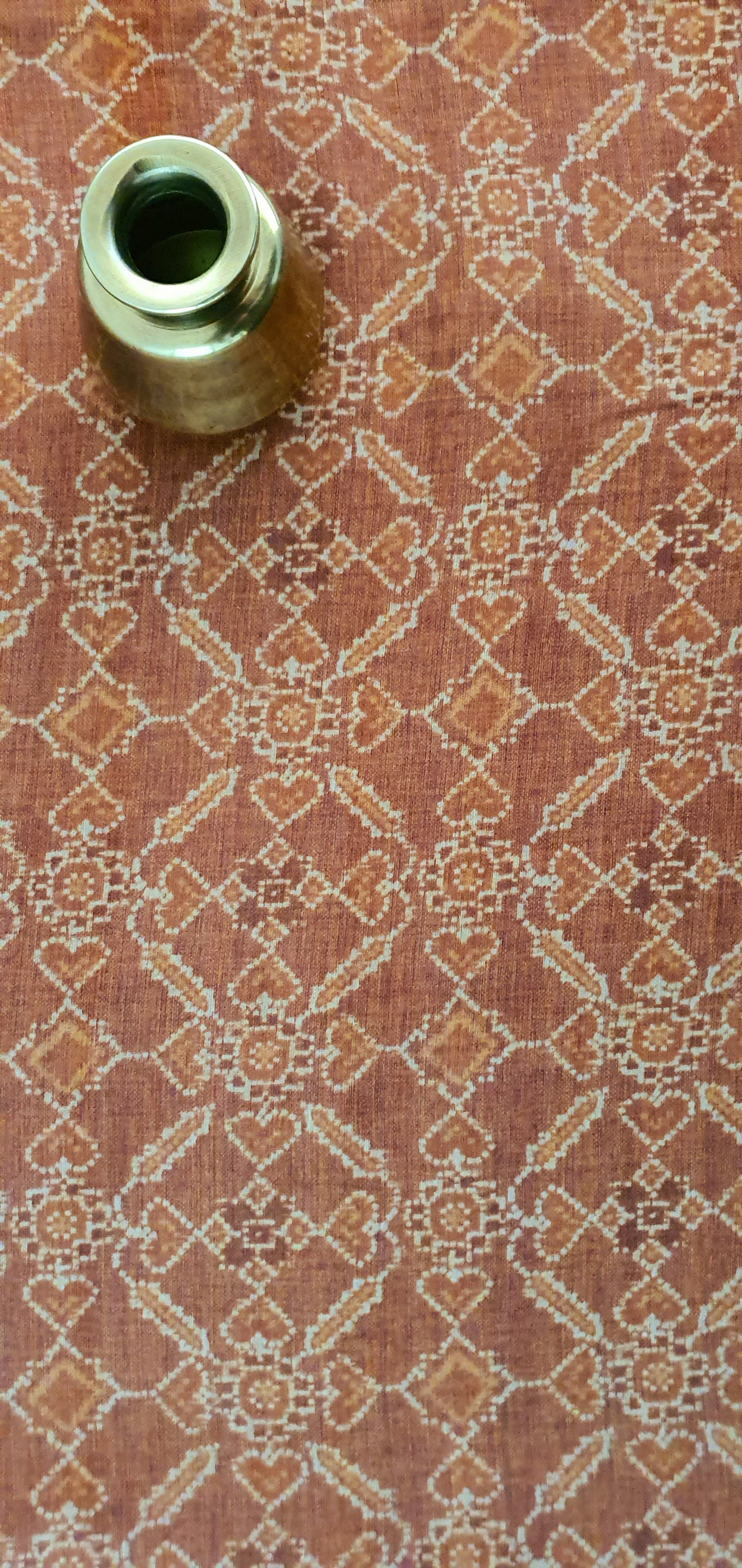 Rust Ajrakh Kurta Set