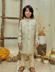 Sage Green Sequins Achkan Set