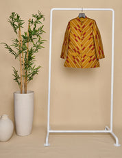 Dijon Mustard Embridered Short Achkan Set