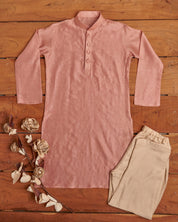 Blush Pink Chanderi Kurta Set