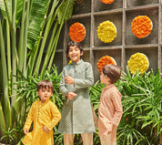 Yellow Sequins Kurta Set