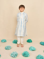 Carolina Blue Tie And Die Kurta Set
