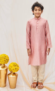 Blush Pink Chanderi Kurta Set