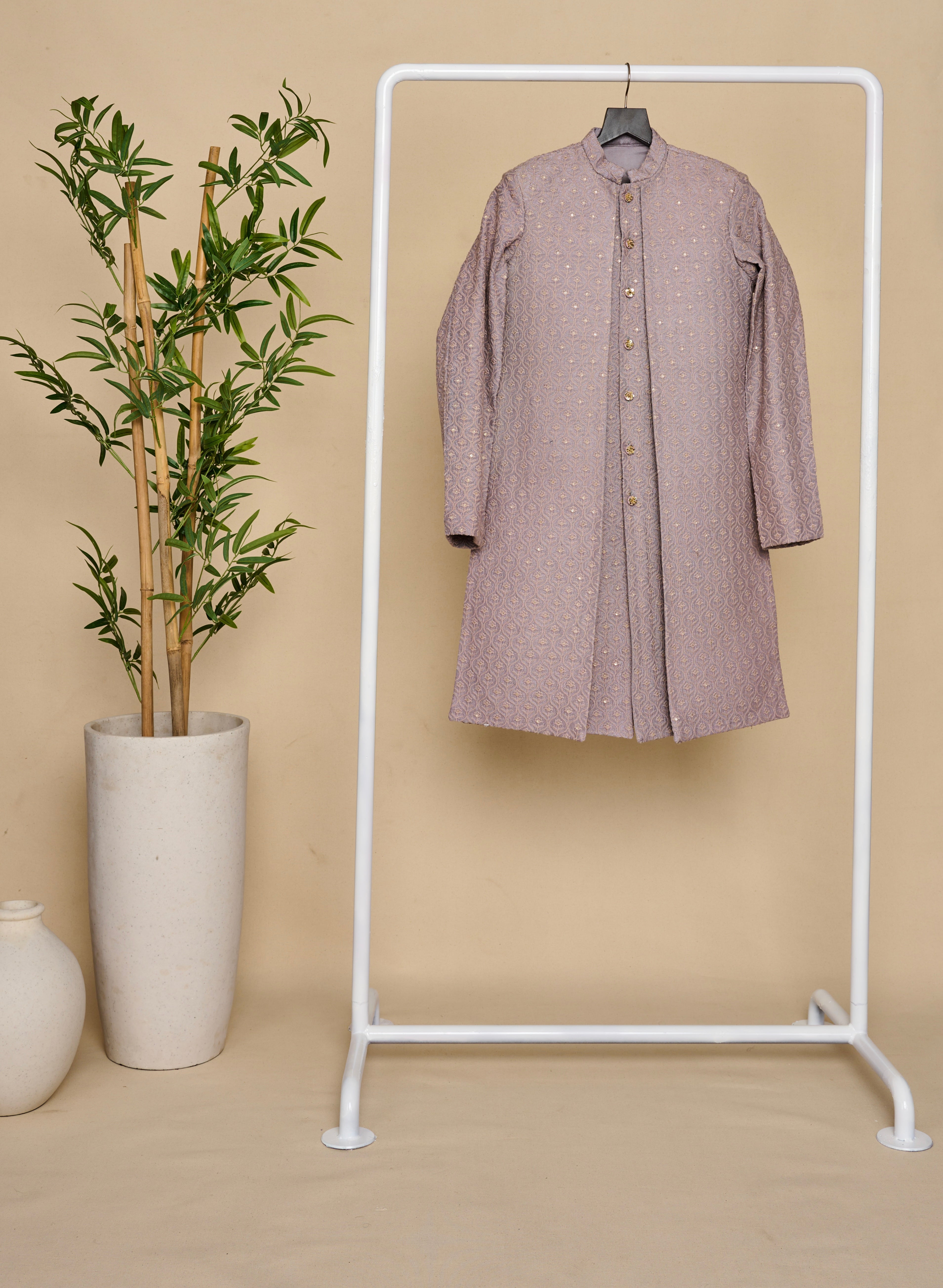 Lavender Haze Layered Achkan Set