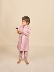 Mauve Tassar Long Jacket Set