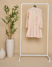 Flamingo Pink Tie And Die Kurta Set