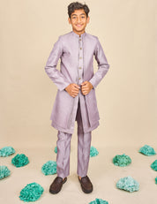 Orchid Lavender Layered Achkan Set