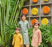 Yellow Sequins Kurta Set