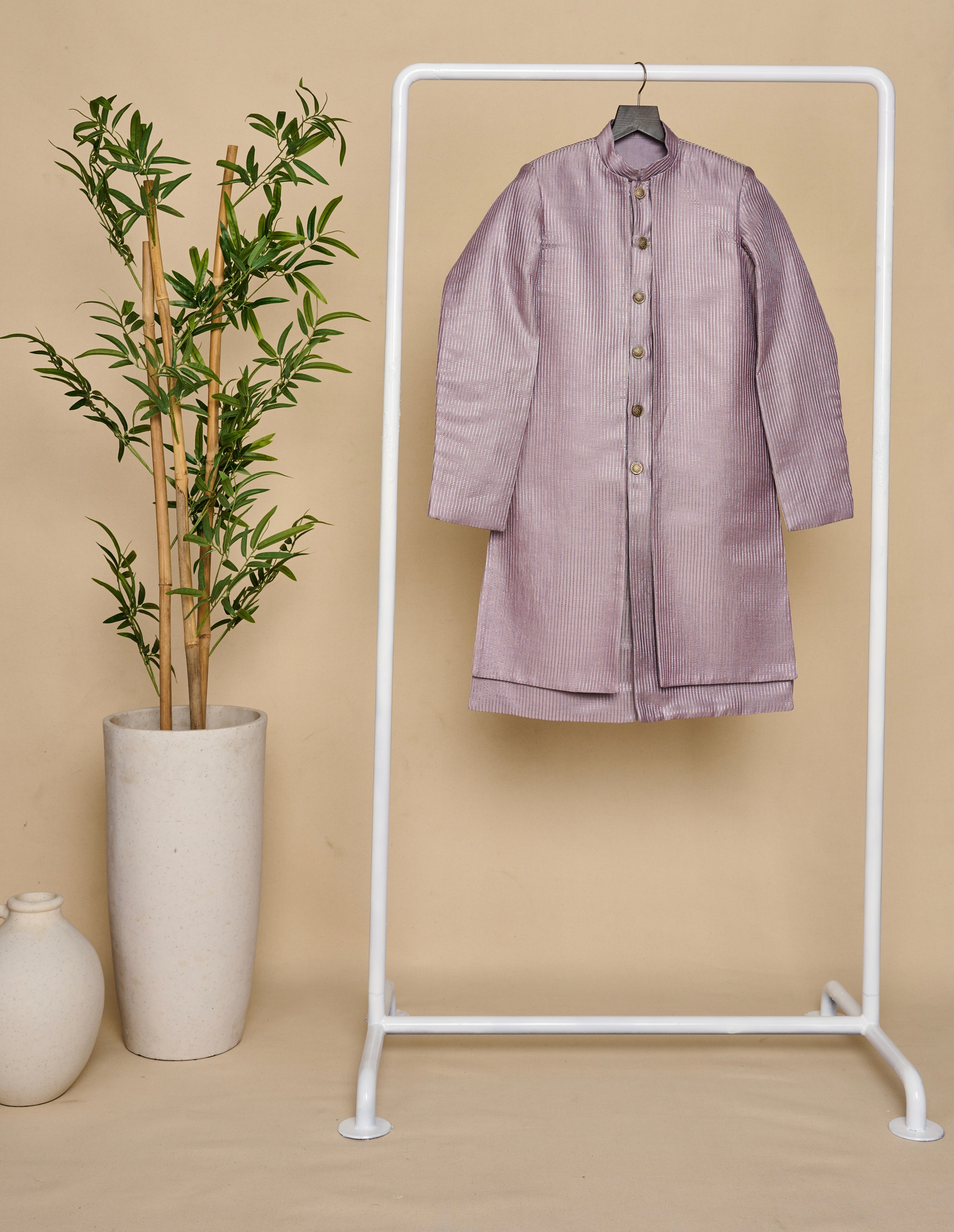 Orchid Lavender Layered Achkan Set
