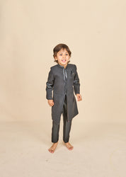 Charcoal Black Achkan Set