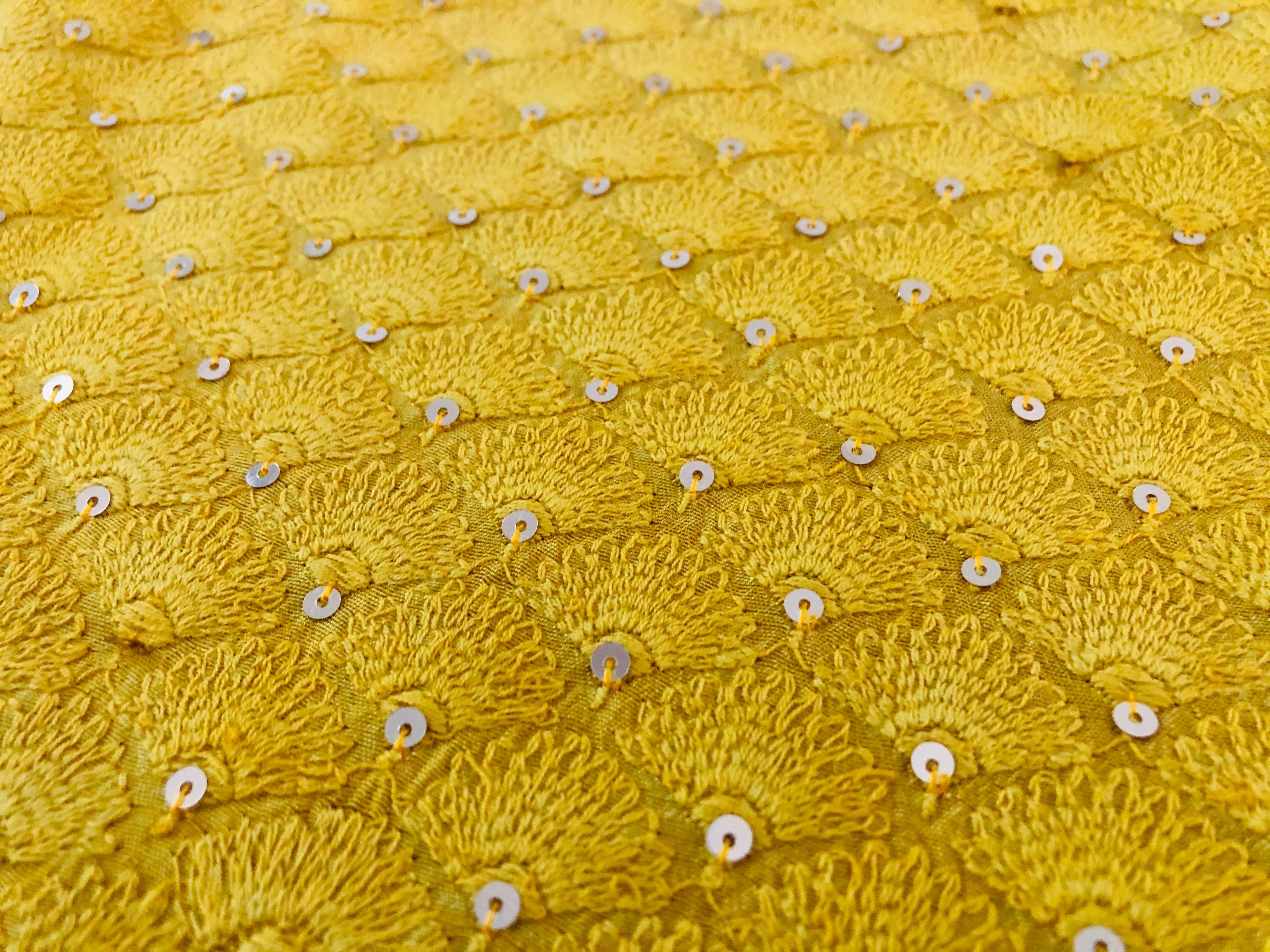Yellow Sequins Kurta Set