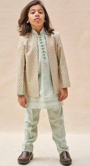 Tea Green Gota-Work Jodhpuri Set