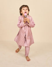 Mauve Tassar Long Jacket Set