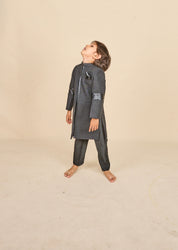 Charcoal Black Achkan Set