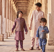 Thread And Sequins Jacket With Kurta Pajama Set