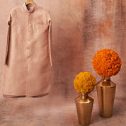 Thread Sequins Work Achkan With Kurta Pajama Set