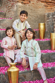 Green Sequins Embroidered Achkan Set