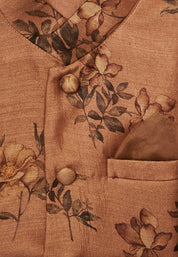 Onion Pink Tussar Silk Kurta Jacket Set