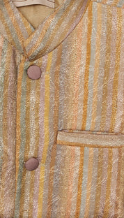 Printed And Embroidered Jacket With Embroidered Kurta Pajama Set