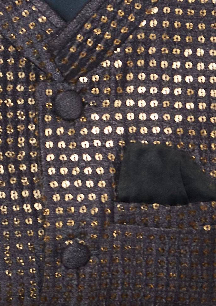 Thread And Sequins Jacket With Kurta Pajama Set