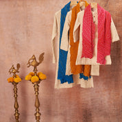 Lakhnavi Kurta With Bandhani Stole