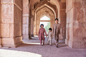 Embroidered Achkan With Kurta Pajama Set
